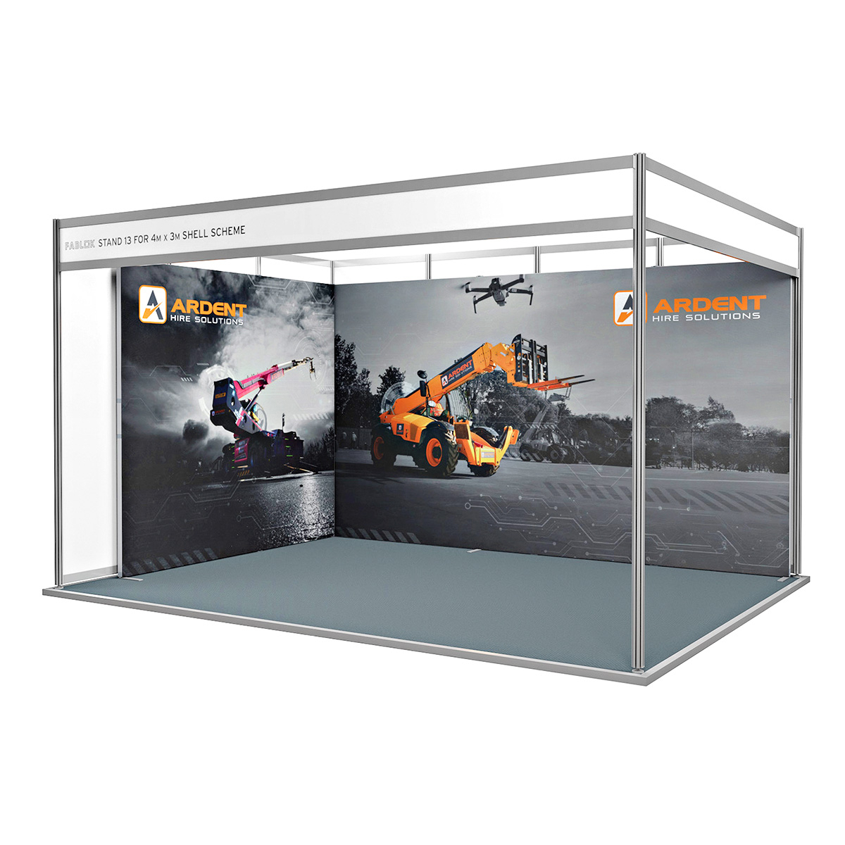 FABLOK® L Shape Shell Scheme Exhibition Booth 4m x 3m SEG Fabric Display