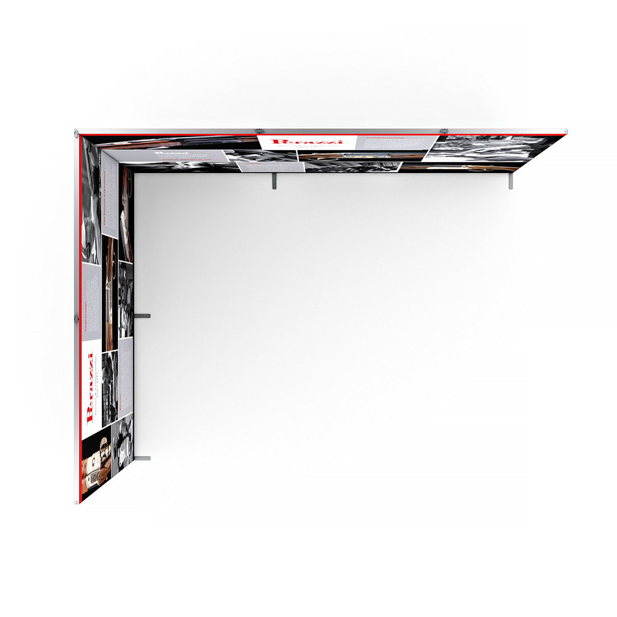 Overhead Plan View of FABLOK® Tension Fabric Display Stand 4m x 4m