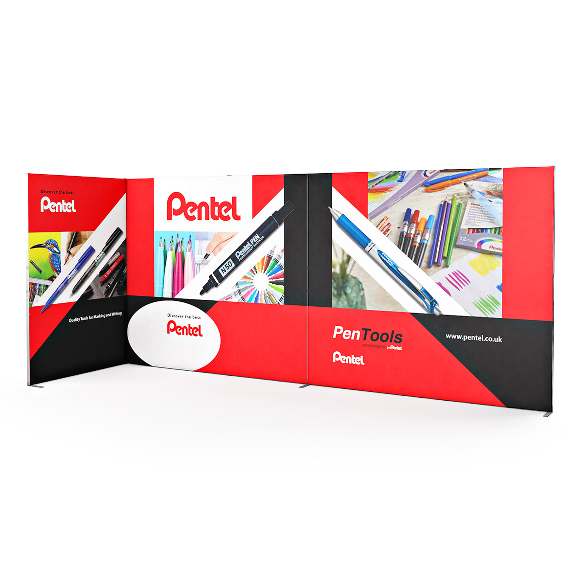 FABLOK® Tension Fabric Display Stand 5m x 2m L-Shape Marketing Backdrop