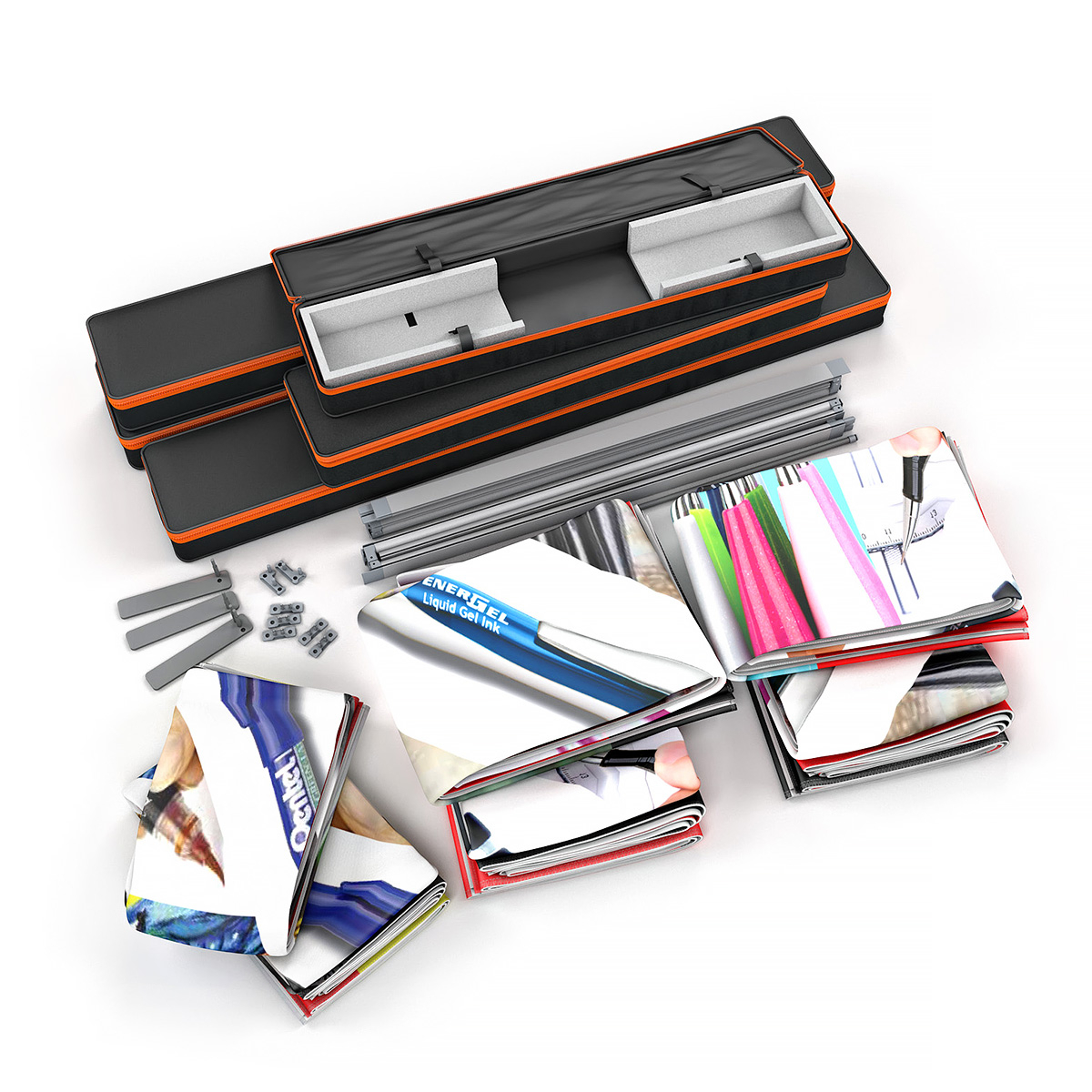 FABLOK® Displays Quickly Folds Down into Easy to Transport Pieces -Hardware, Graphics and Accessories