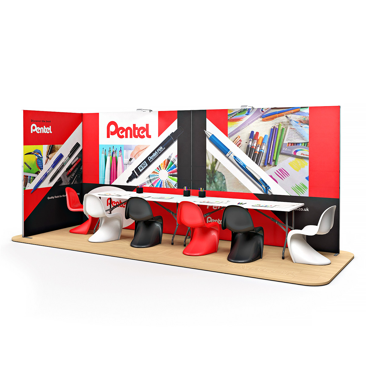 FABLOK® Fabric Exhibition Backdrop L Shape 5m x 2m
