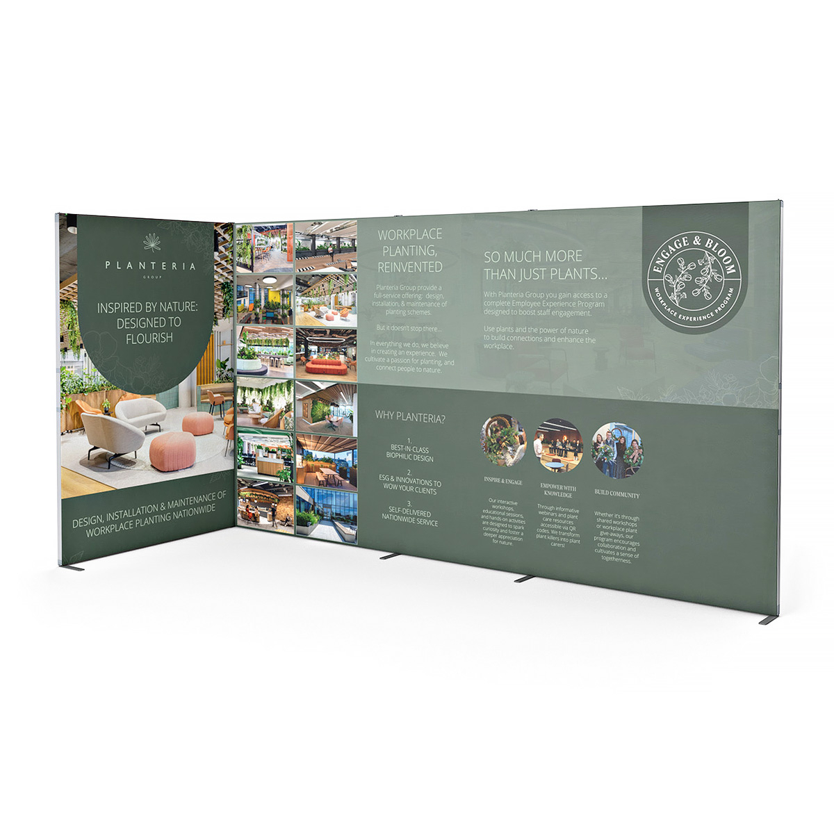 FABLOK® SEG Fabric Display 4m x 2m Corner Exhibition Booth.