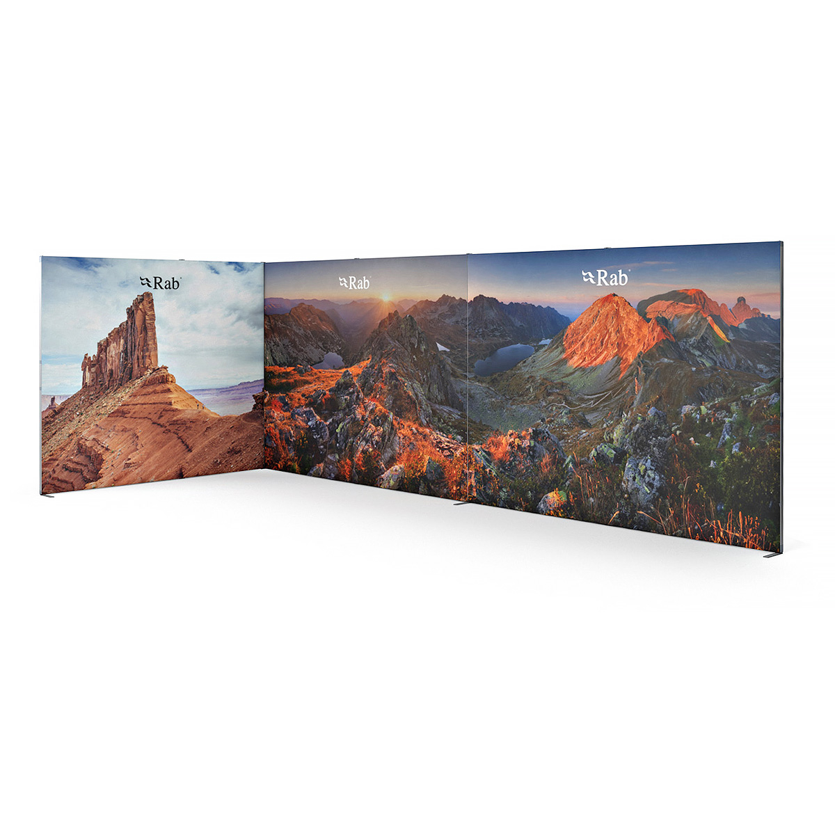 FABLOK® L-Shape Fabric Exhibition Backdrop 6m x 3m Tension Fabric Display