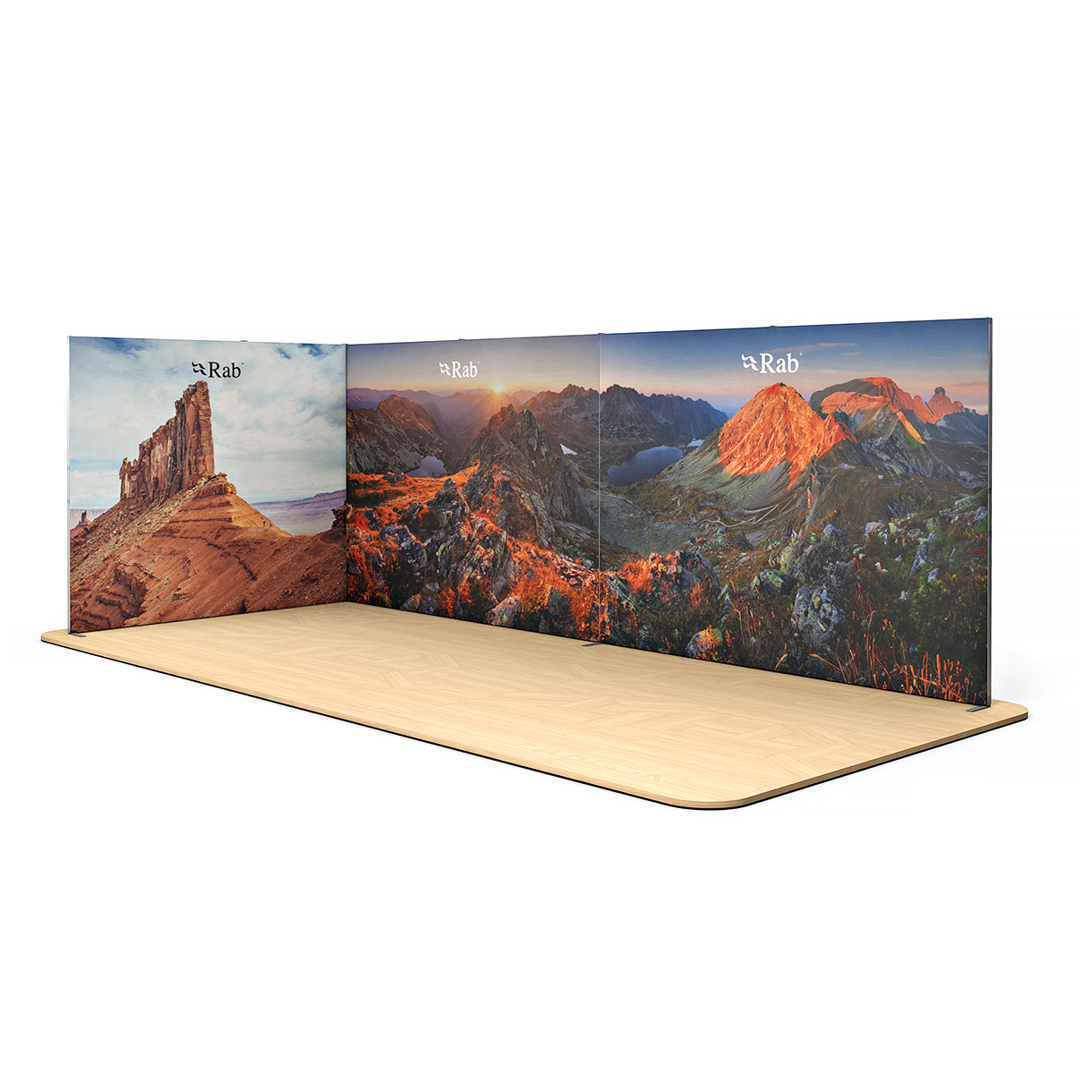 FABLOK® Fabric Exhibition Display Stand Corner Booth Display 6m x 3m