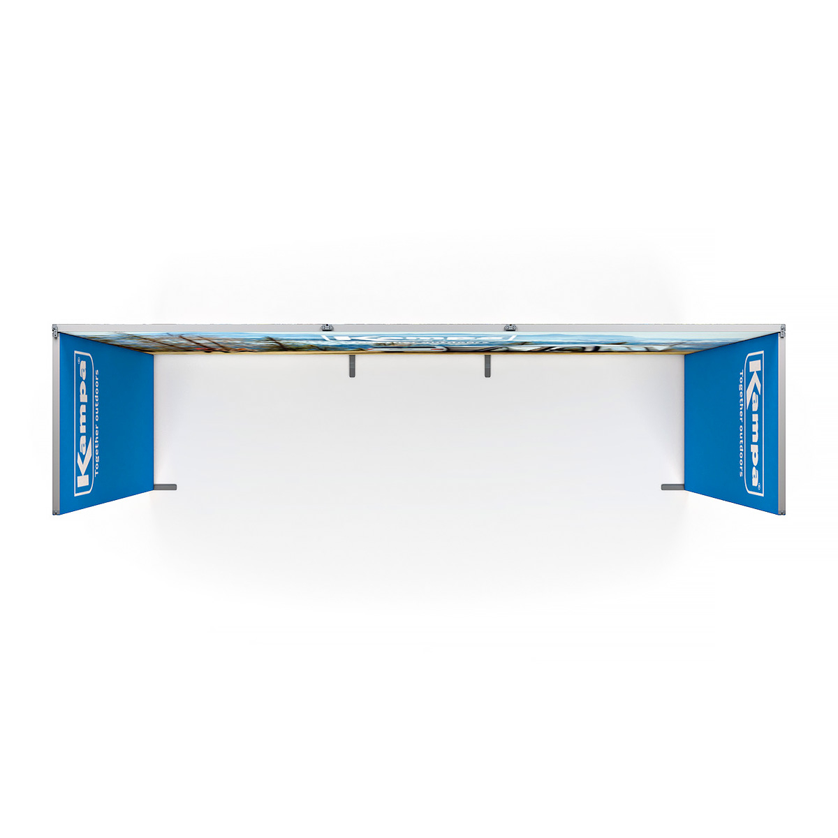 Overhead Floor Plan of 4m x 1m U-Shape Exhibition Booth FABLOK® Display Stands