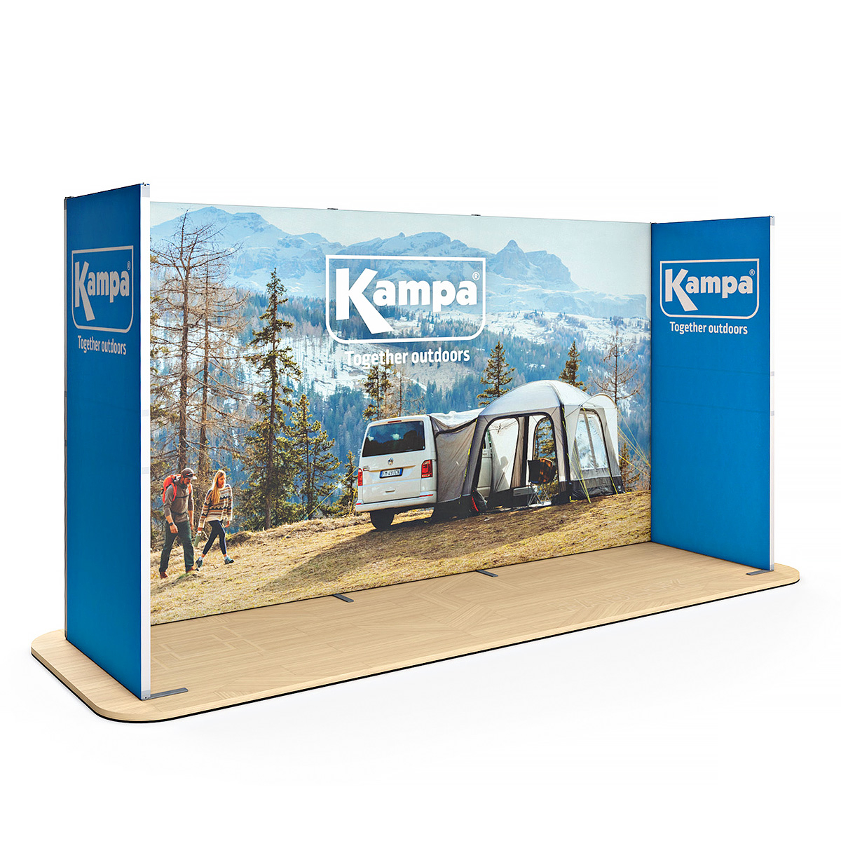 FABLOK® Tension Fabric Display Stand Exhibition Backdrop Corner Display 4x1