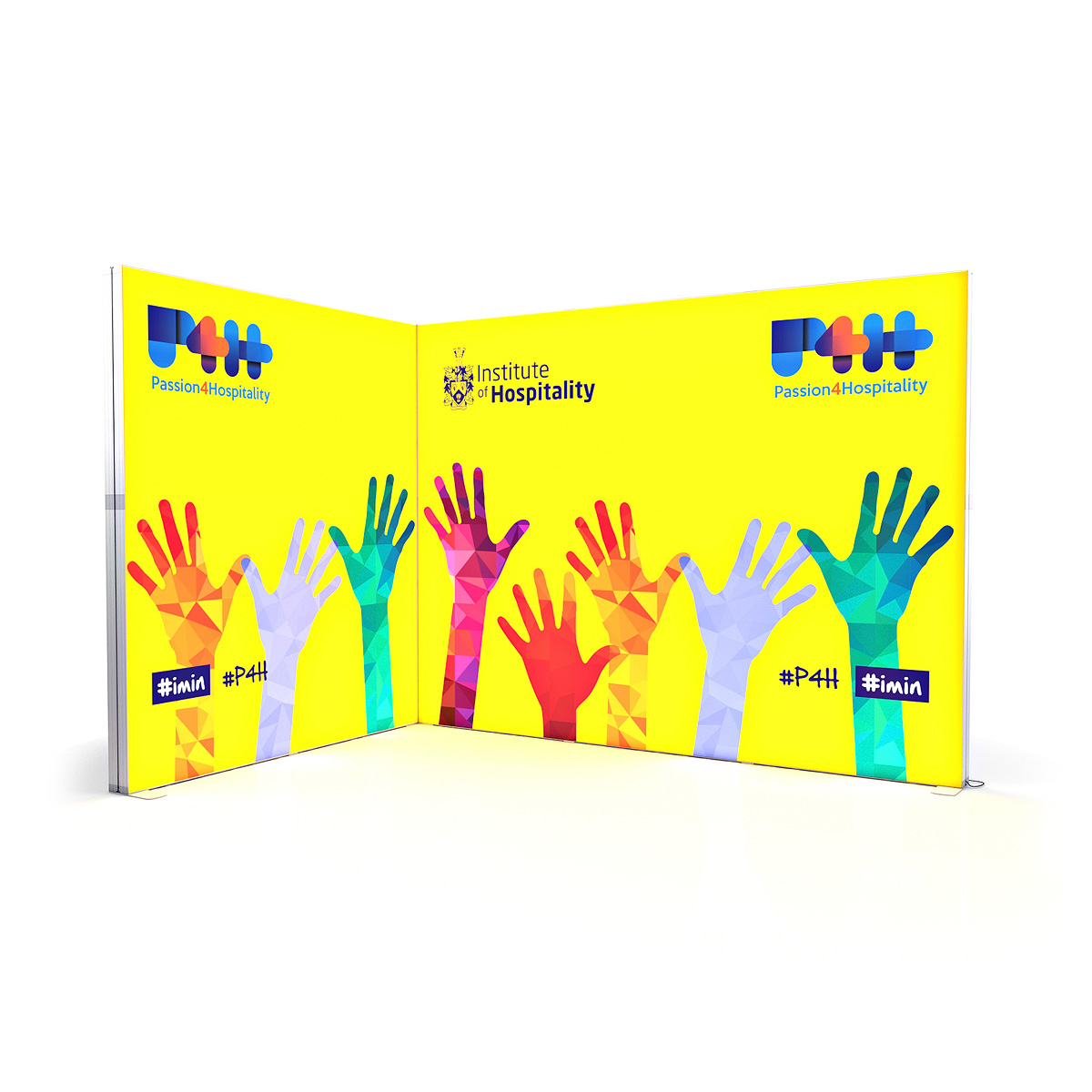 FABRILUX® 3x2 LED Lightbox Display For Backlit Fabric Exhibition Stands Kit 09 Corner