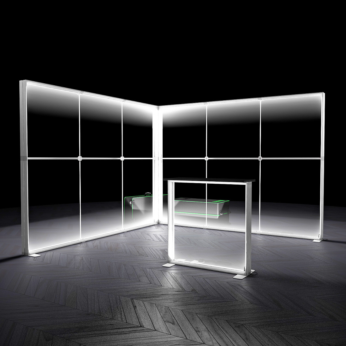 FABRILUX® 3x3 LED Lightbox Fabric Exhibition Stand Display Kit 12 Frame Only 
