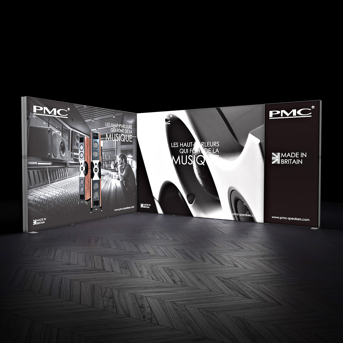 FABRILUX® 3x4 LED Fabric Lightbox L-Shaped Pop Up Stand Kit 16 Backlit Booth For Trade Show