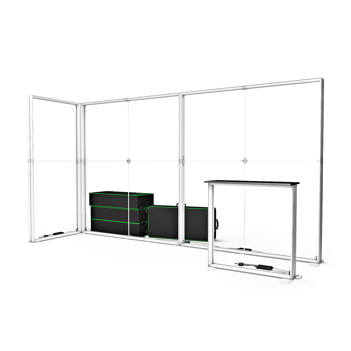 FABRILUX® 4x1 LED Fabric Lightbox Exhibition Stand Corner Backdrop Display White TFS Light Box Frames