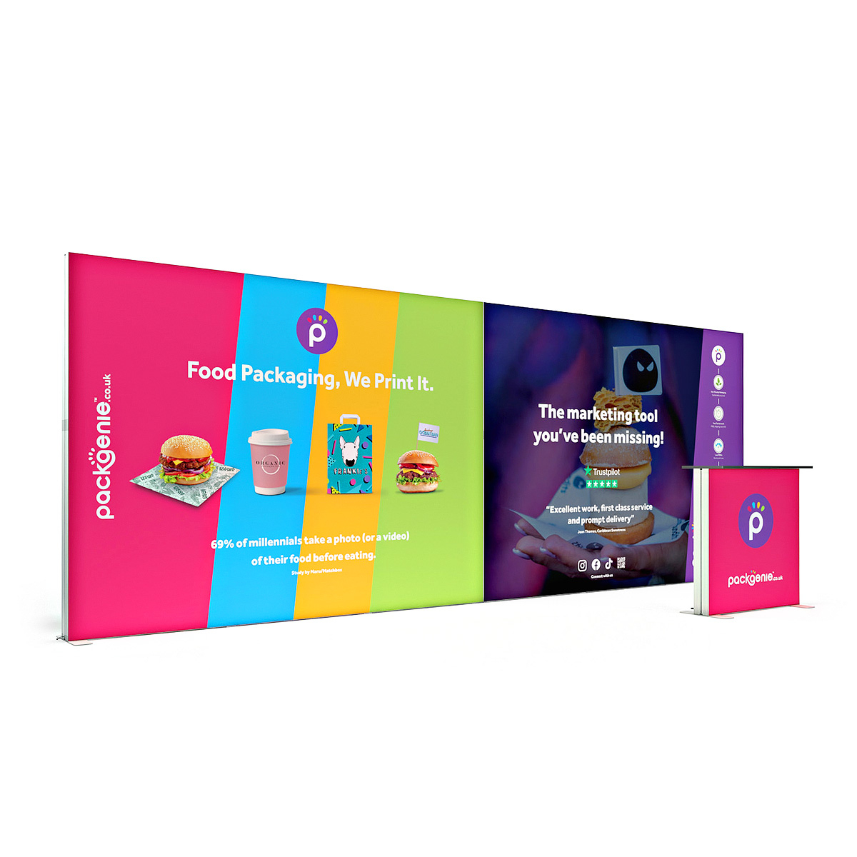 FABRILUX<sup>®</sup> 6m LED Fabric Lightbox Backlit Exhibition Stands Kit 4