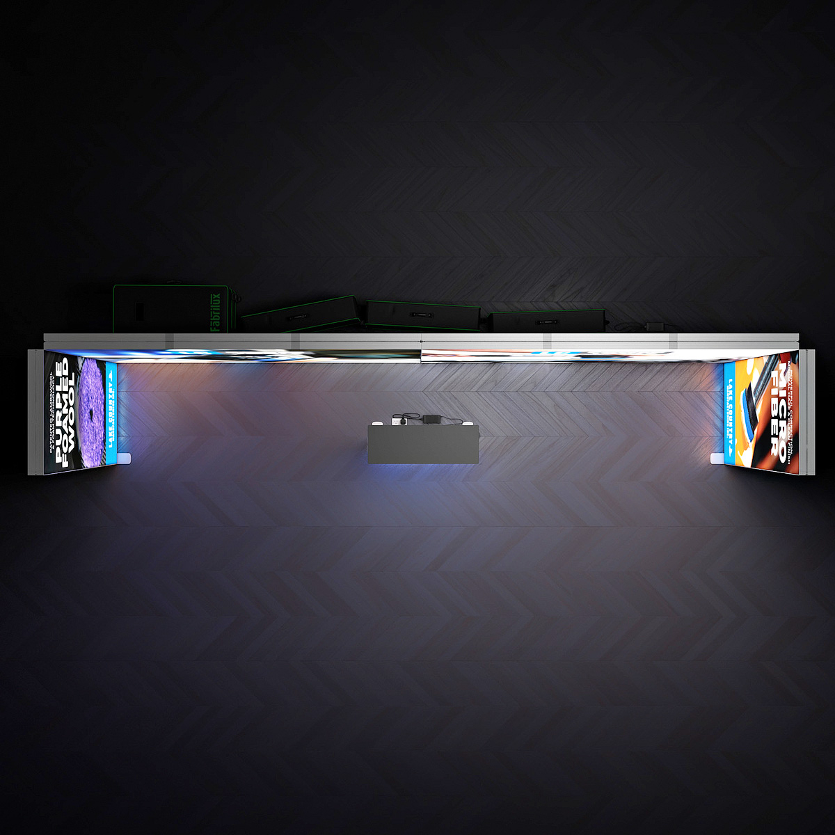 FABRILUX® 6x1 LED Fabric Lightbox Display Illuminated Exhibition Stand Backdrop Overhead Floorplan Kit 28