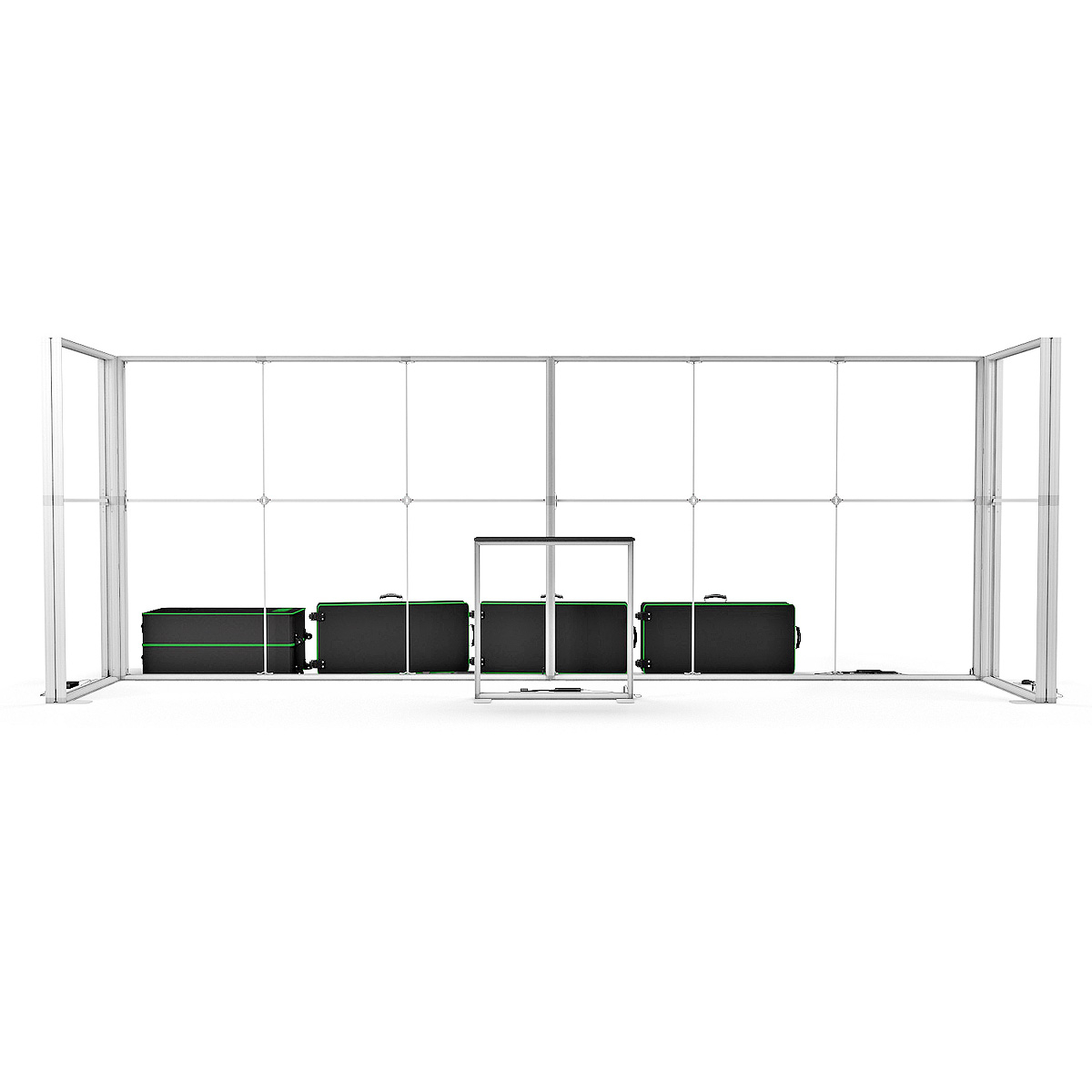 FABRILUX® 6x1 LED Fabric Lightbox Display Illuminated Exhibition Stand Backdrop White TFS Frame Kit 28