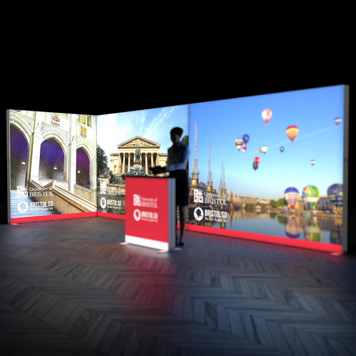 FABRILUX® 6x2 LED Lightbox Fabric Exhibition Stands Backlit SEG Display Trade Show Stand Kit 27