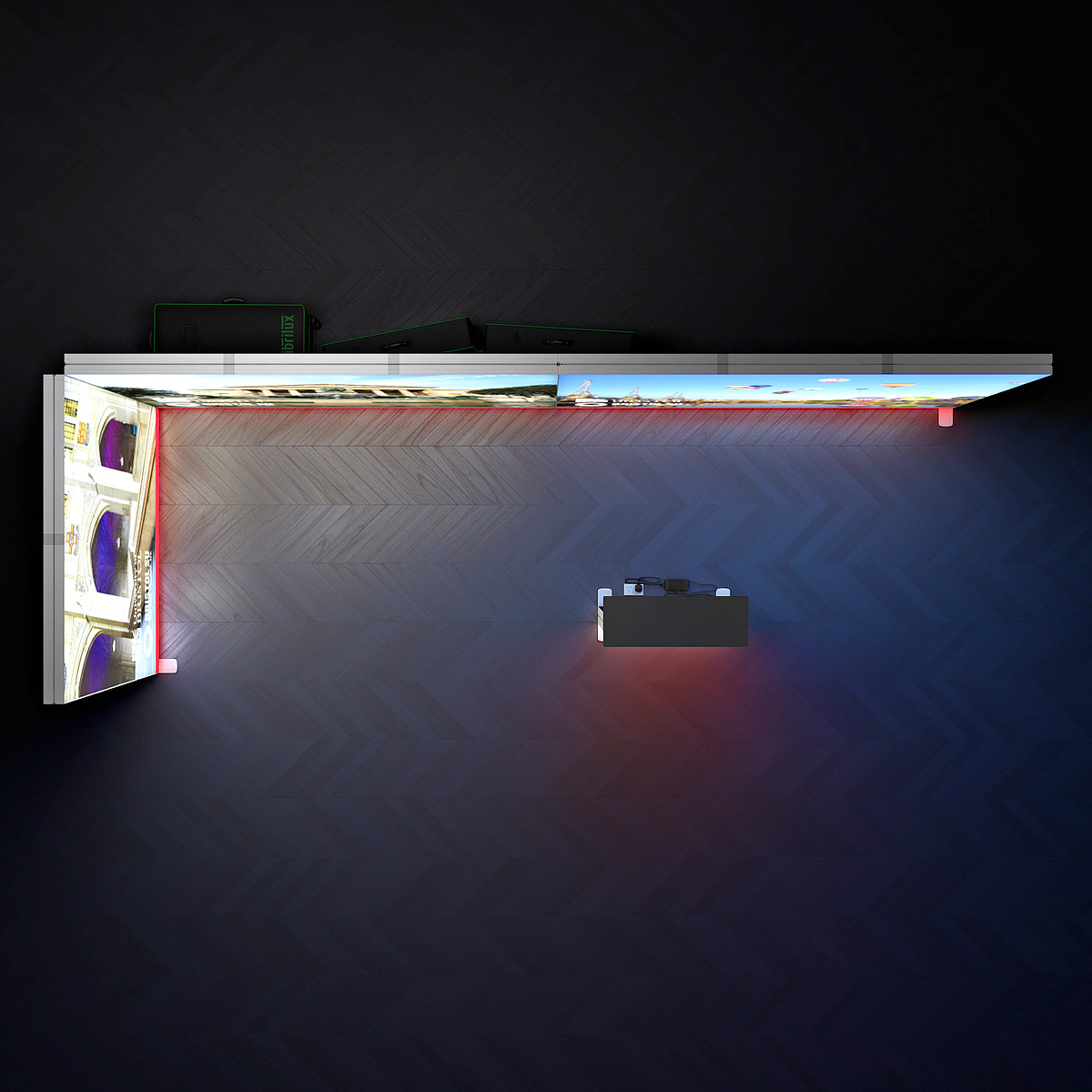 FABRILUX® 6x2 LED Lightbox Fabric Exhibition Stands Overhead Floorplan Kit 27