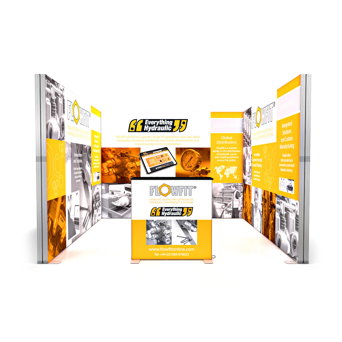 FABRILUX<sup>®</sup> LED Lightbox Exhibition Stand Booth U-Shape 3m x 3m Kit 13
