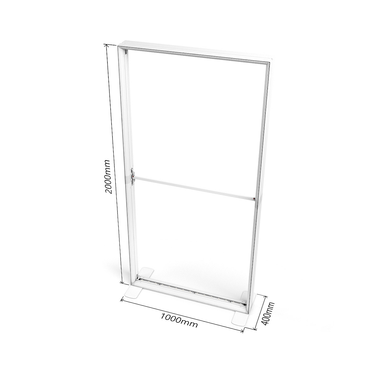 Dimensions of FABRILUX® LED Lightbox Backlit Fabric Exhibition Display 1000 X 2000mm