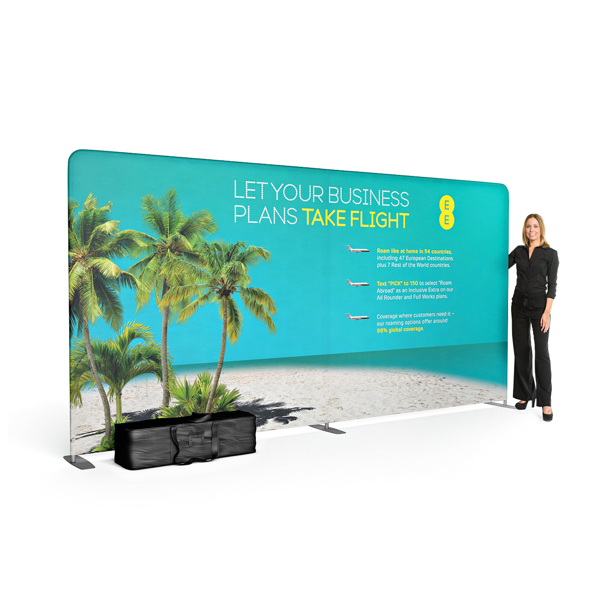 FABRIWALL Fabric Display Exhibition Stand 4m x 2m