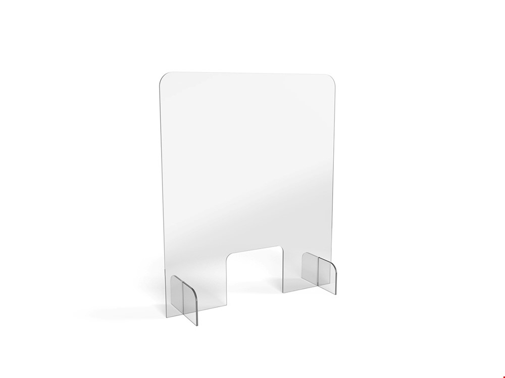 FLATPACK Budget Perspex Sneeze Screen 700mm (w) x 850mm (h) - Free Standing Protection Barrier Requires No Installation