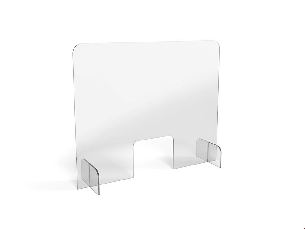 FLATPACK Budget Perspex Protection Screen 850mm (w) x 700mm (h) With Wipeable, Easy Clean Surfaces
