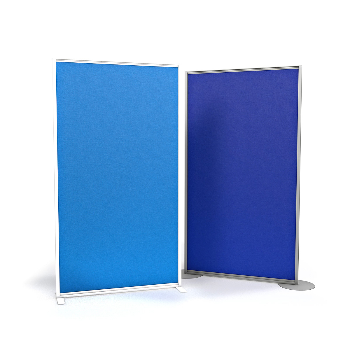 FRONTIER® Free Standing Office Partitions Are Available With Round Disc Feet or Stabilising Feet