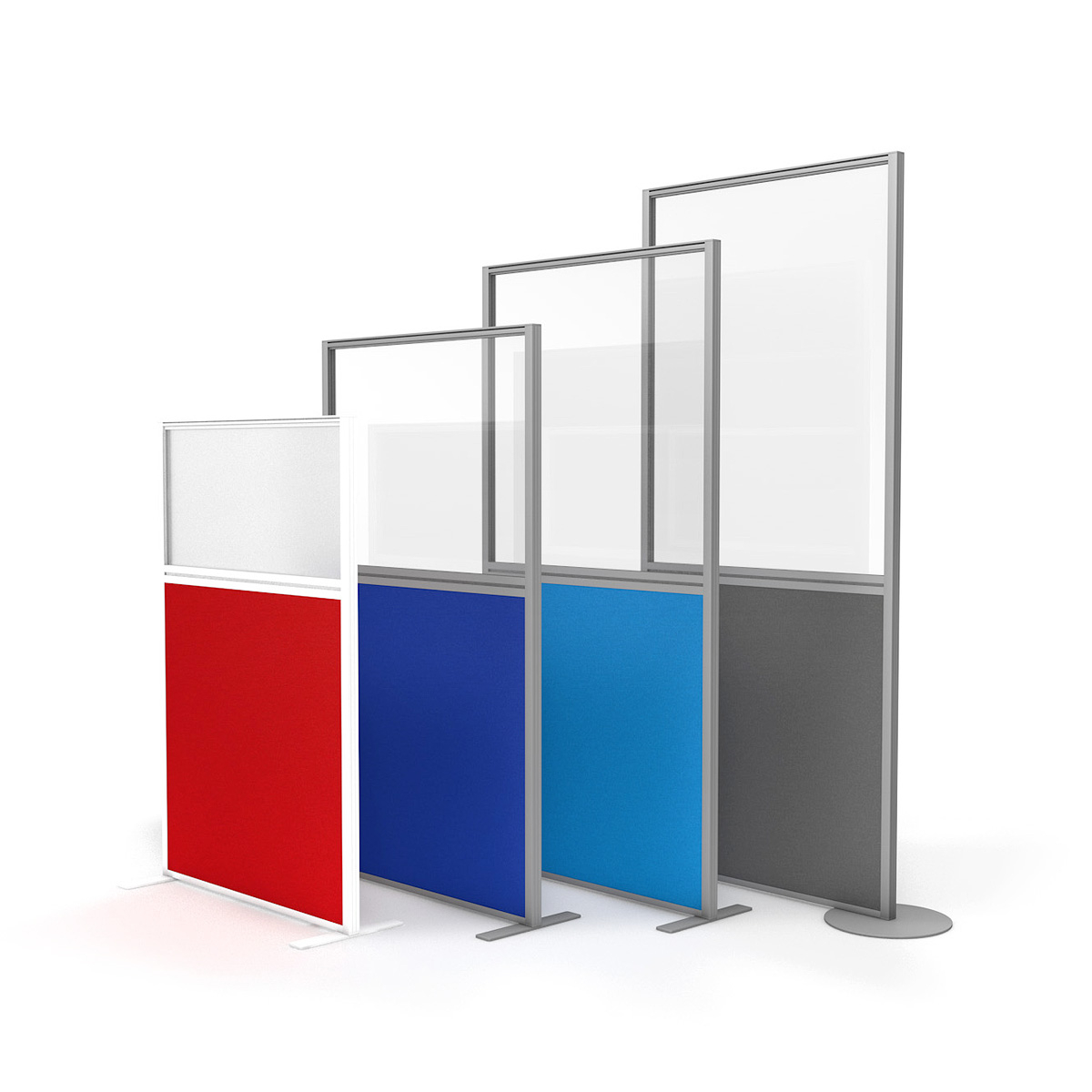FRONTIER® Free Standing Top Vision Office Screens Are Available in Four Heights and Six Widths