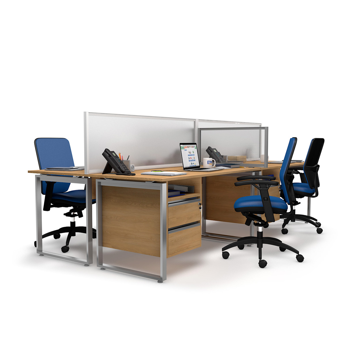 FRONTIER Glazed Office Screen Desk Dividers