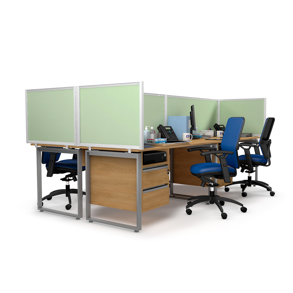 FRONTIER® Medical Screens Anti Microbial Desk Screen Dividers 