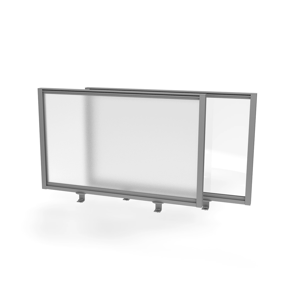 FRONTIER® Perspex Office Screen Desk Dividers With Clear or Frosted Perspex®
