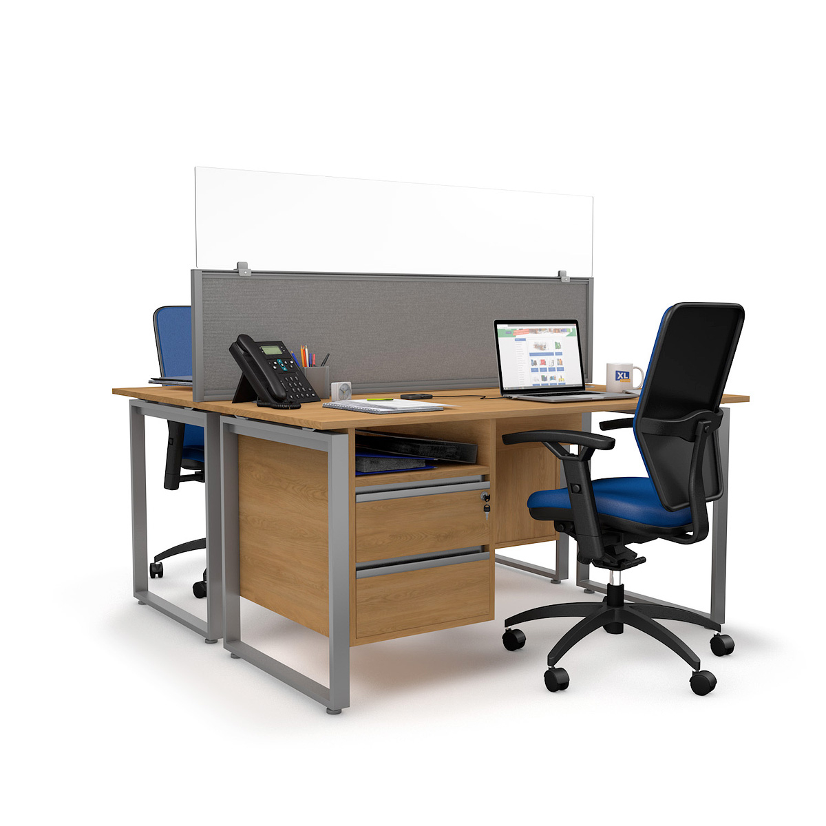 FRONTIER® Sneeze Screen Desk Screen Height Extenders Desk Toppers 300mm High