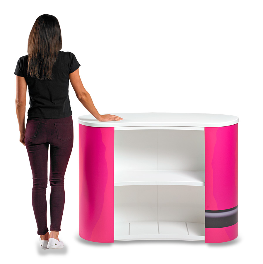 Open Compartment at Back of Counter for Storage