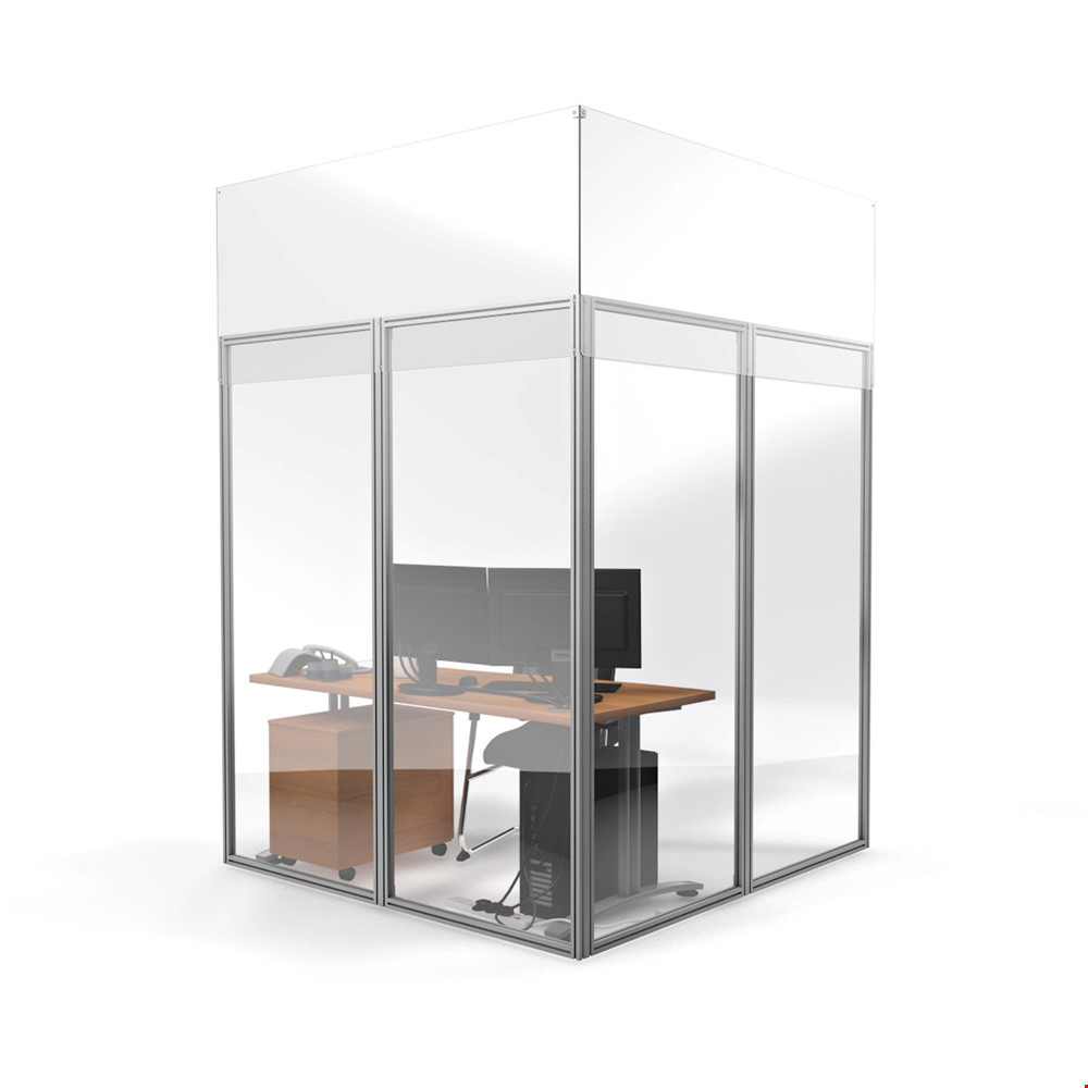 Floor To Ceiling Screens Are Ideal For Creating COVID Secure Office Cubicles With Full Height Clear Partitions