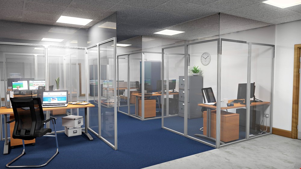 Floor To Ceiling Screens For Office Cubicles And COVID Secure Working Spaces