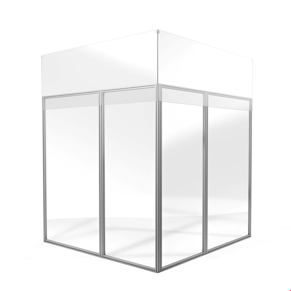 Floor To Ceiling Screens Perspex COVID Safe Cubicle Exclusively Available From XL Displays