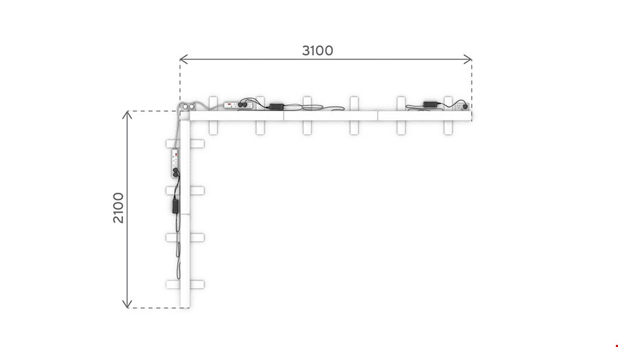 Exhibition Floorplan For iLLUMiGO™ 3x2 L-Shaped Backlit Fabric Display