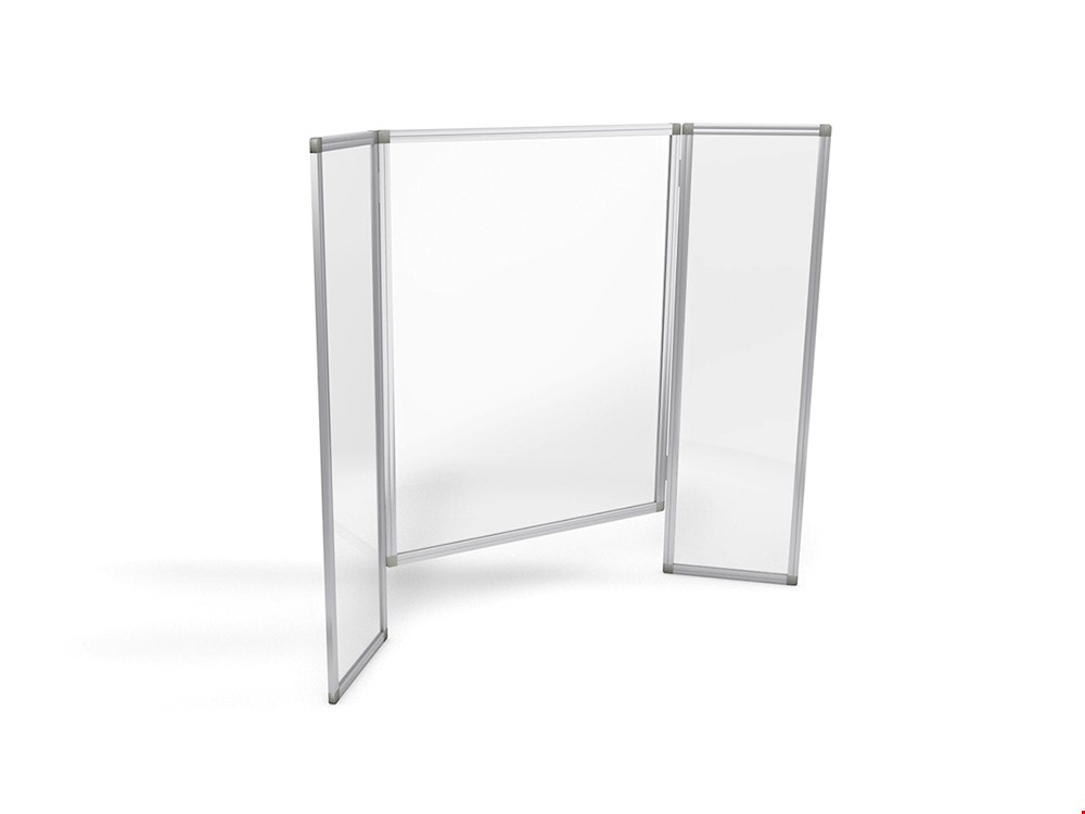 Folding Perspex Protection Screen Features Folding Side Walls That Provide Additional Protection And Virus Control