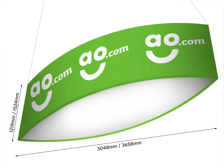 Formulate Hanging Exhibition Signage With Dimensions