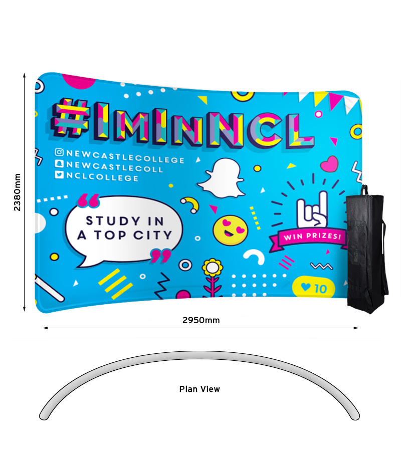 Formulate 3000mm Tension Fabric Display Plan View