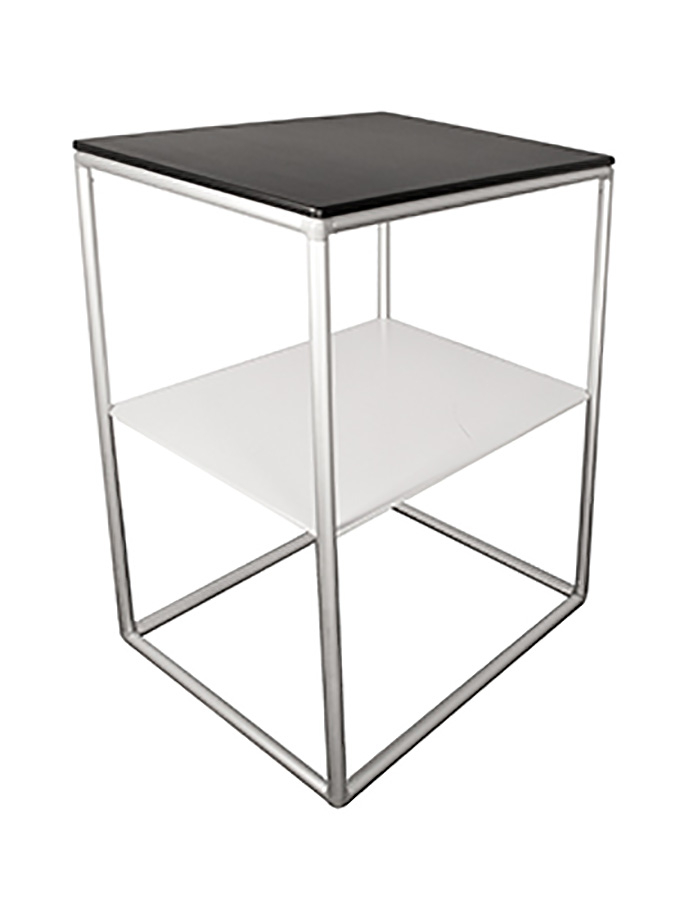 Hard Wearing 30mm Aluminium Frame With Black MDF Top And Optional Internal Shelf