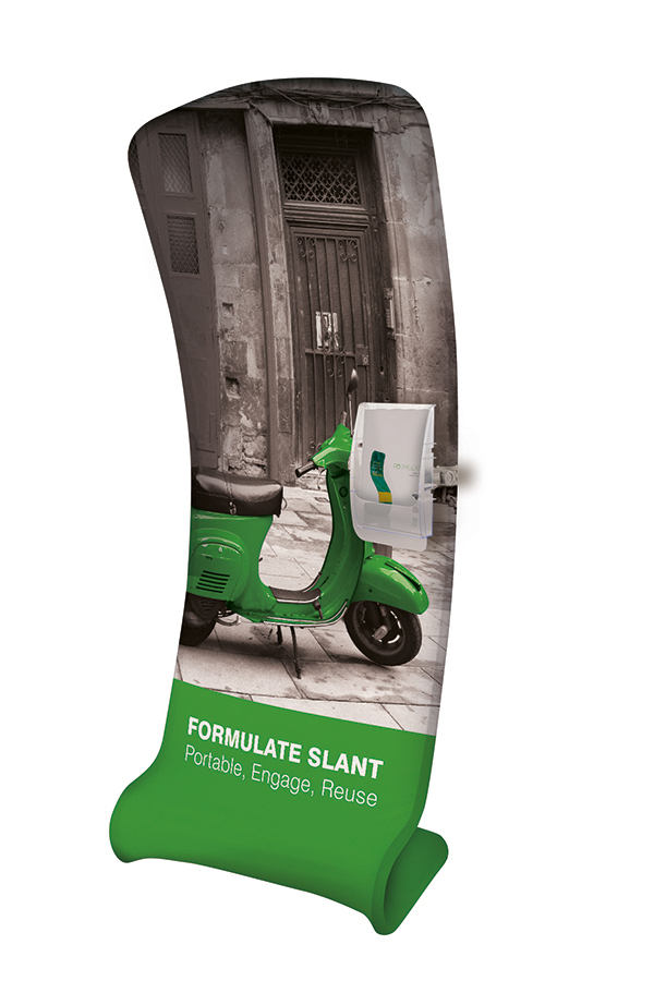 Formulate Slant Fabric Display With Literature Holder