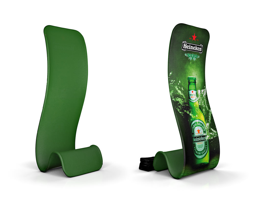 Formulate Snake Fabric Display Stand With Double Sided Printed Graphics