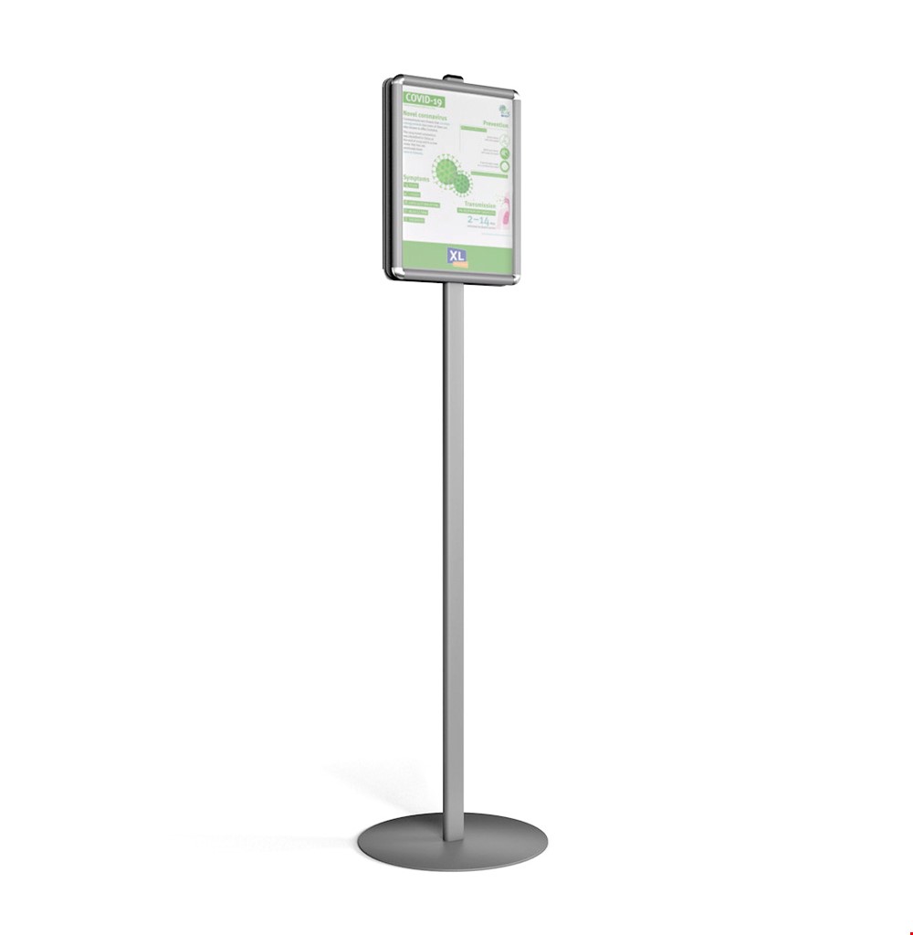 Free Standing COVID19 Poster Display Stand Double Sided With Two A3 Poster Frames For Maximum Visibility 