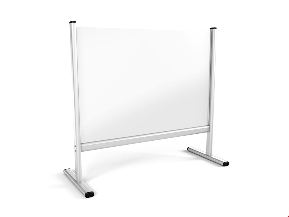 Free Standing COVID Screen 1000mm (w) Can Be Wiped Clean After Every Use To Maintain A Hygienic Work Station