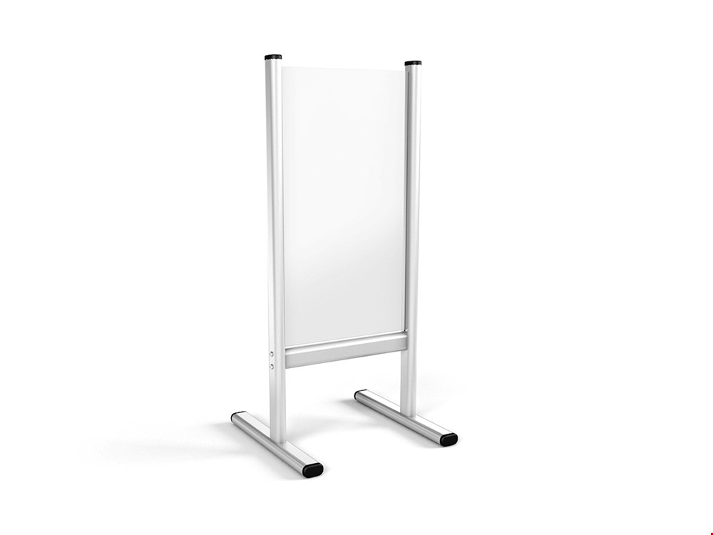 Free Standing Perspex Protection Screen 400mm (w) With Wipeable, Easy Clean Surfaces For Hygienic Workstations