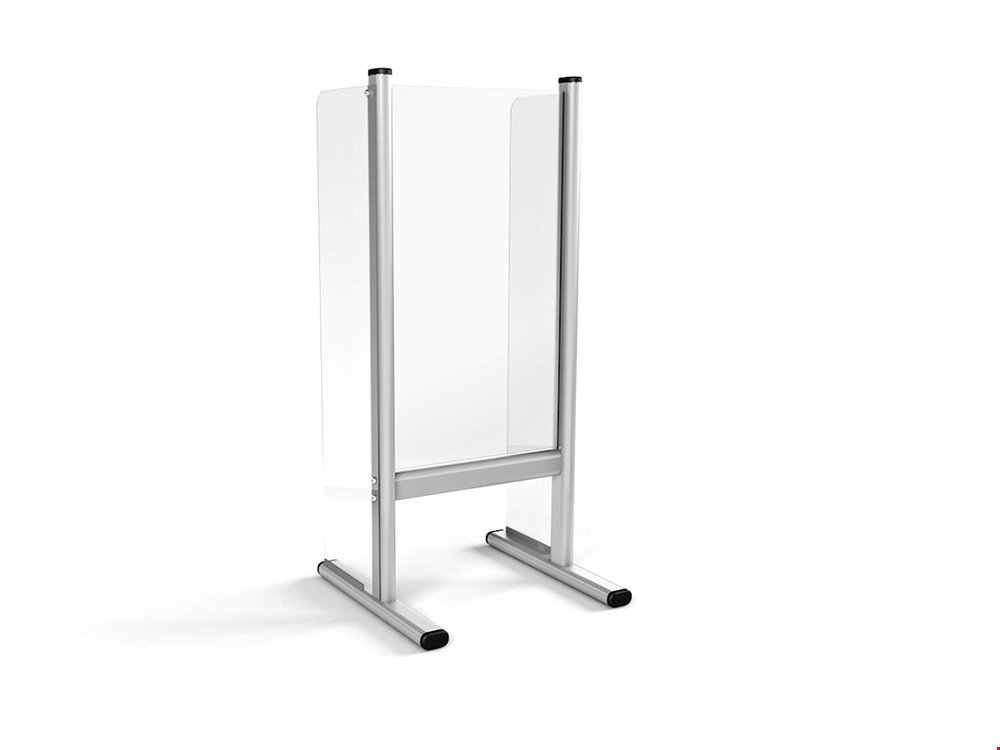 Free Standing Desk Protection Screen 400mm (w) With Wipeable, Easy Clean Surfaces
