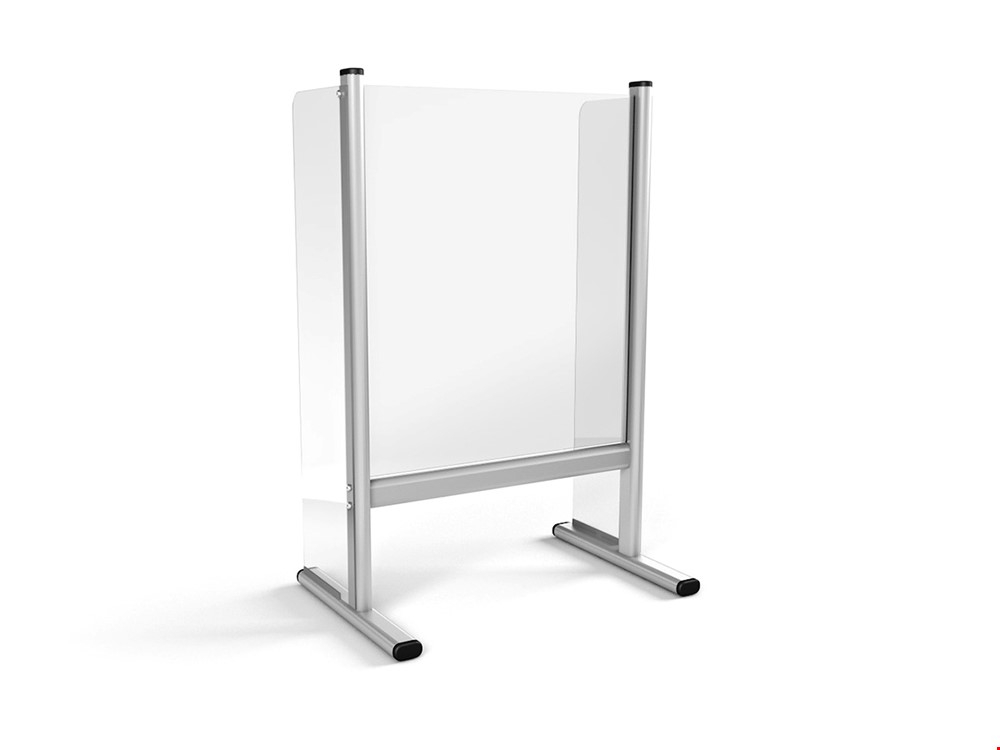 Free Standing Perspex Desk Screen 600mm (w) Provides A Physical Protection Barrier Between Staff & Customers