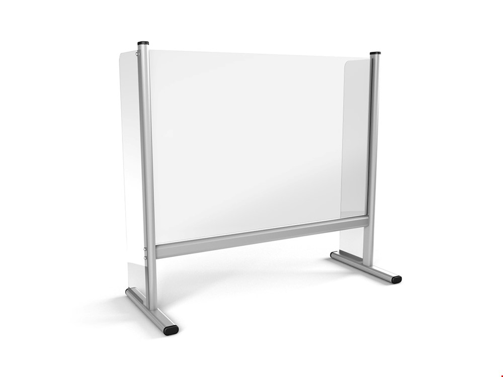 Easy Clean Free Standing Sneeze Screen 1000mm (w) For Customer Facing Environments And Public Venues