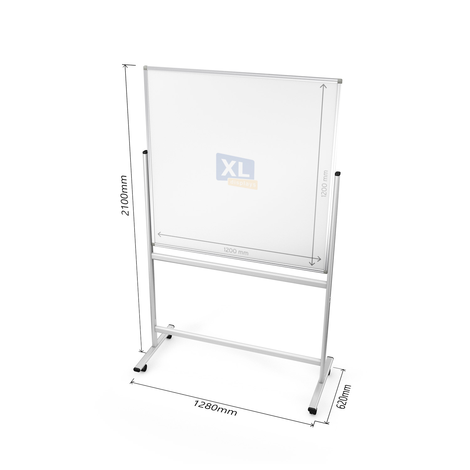 Free Standing Magnetic Mobile Whiteboards Dimension 1200mm x 1200mm