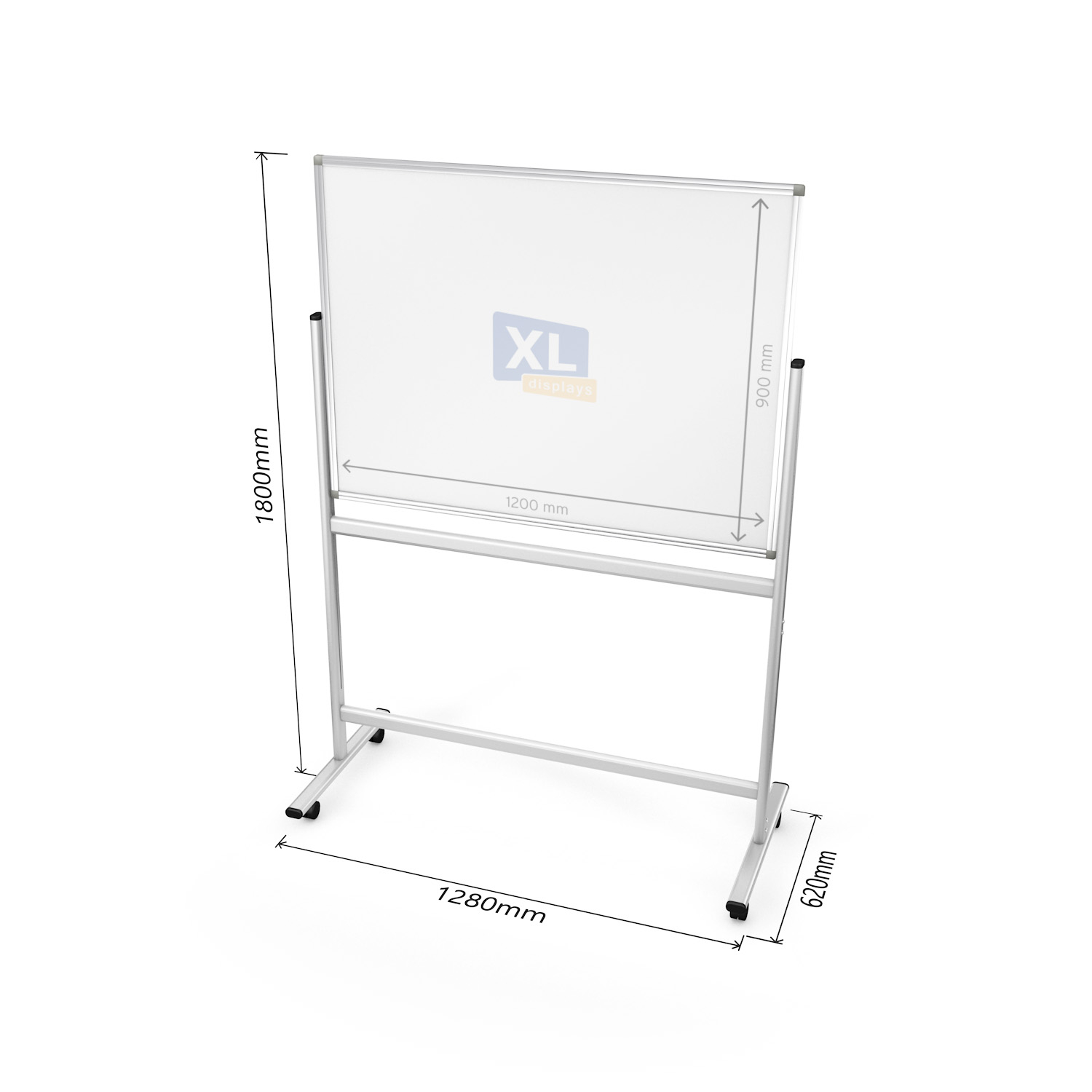 Free Standing Magnetic Mobile Whiteboards Dimension 1200mm x 900mm Landscape