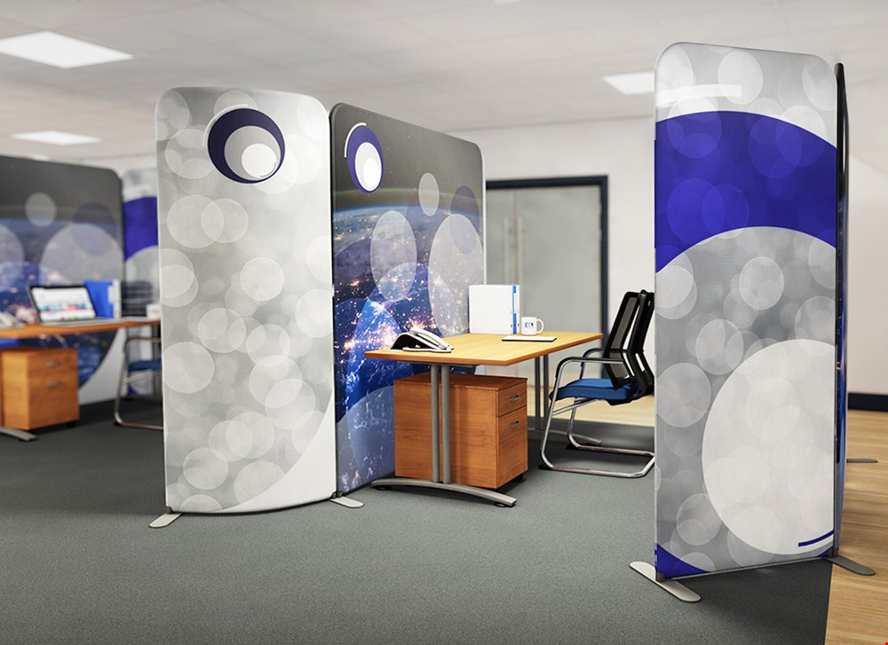 Freestanding Printed Office Screens - Ideal For Office Spaces And Social Distancing
